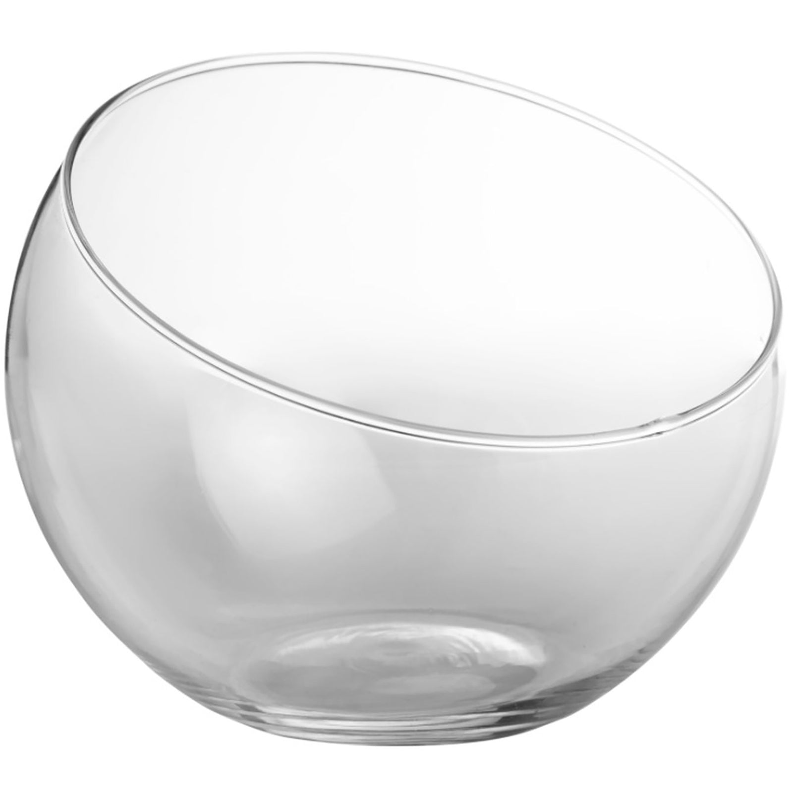 OBLIQUE glass bowl - klar - 10x10x10cm - Glas