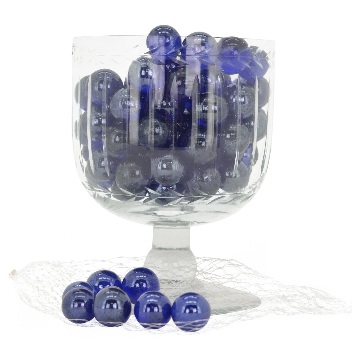 GlasKugel Vitreous - blau - 8x8x14 cm