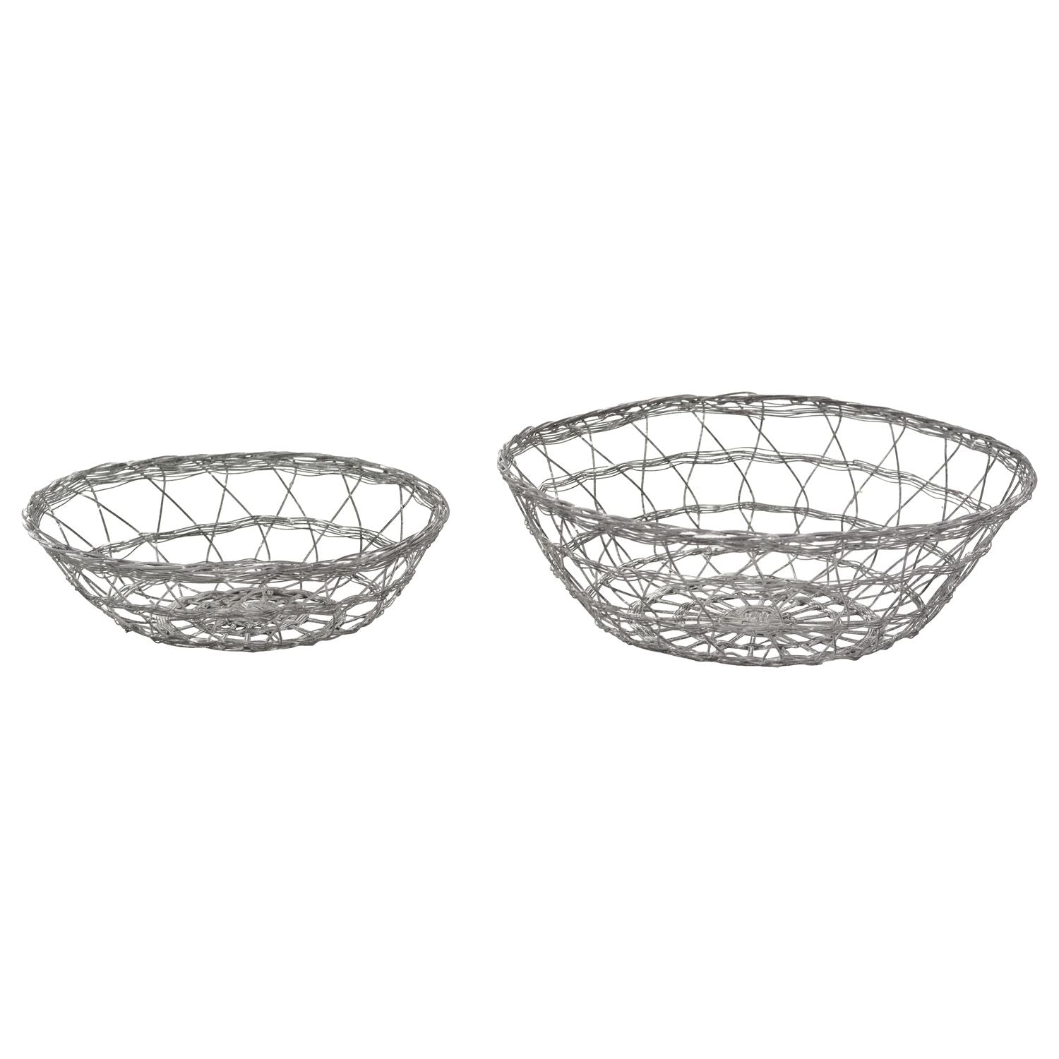 KorbSet/2 WIRE, Metall, 20,5x20,5x5 cm, 25,5x25,5x7 cm