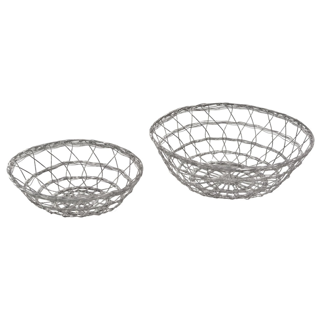 KorbSet/2 WIRE, Metall, 20,5x20,5x5 cm, 25,5x25,5x7 cm
