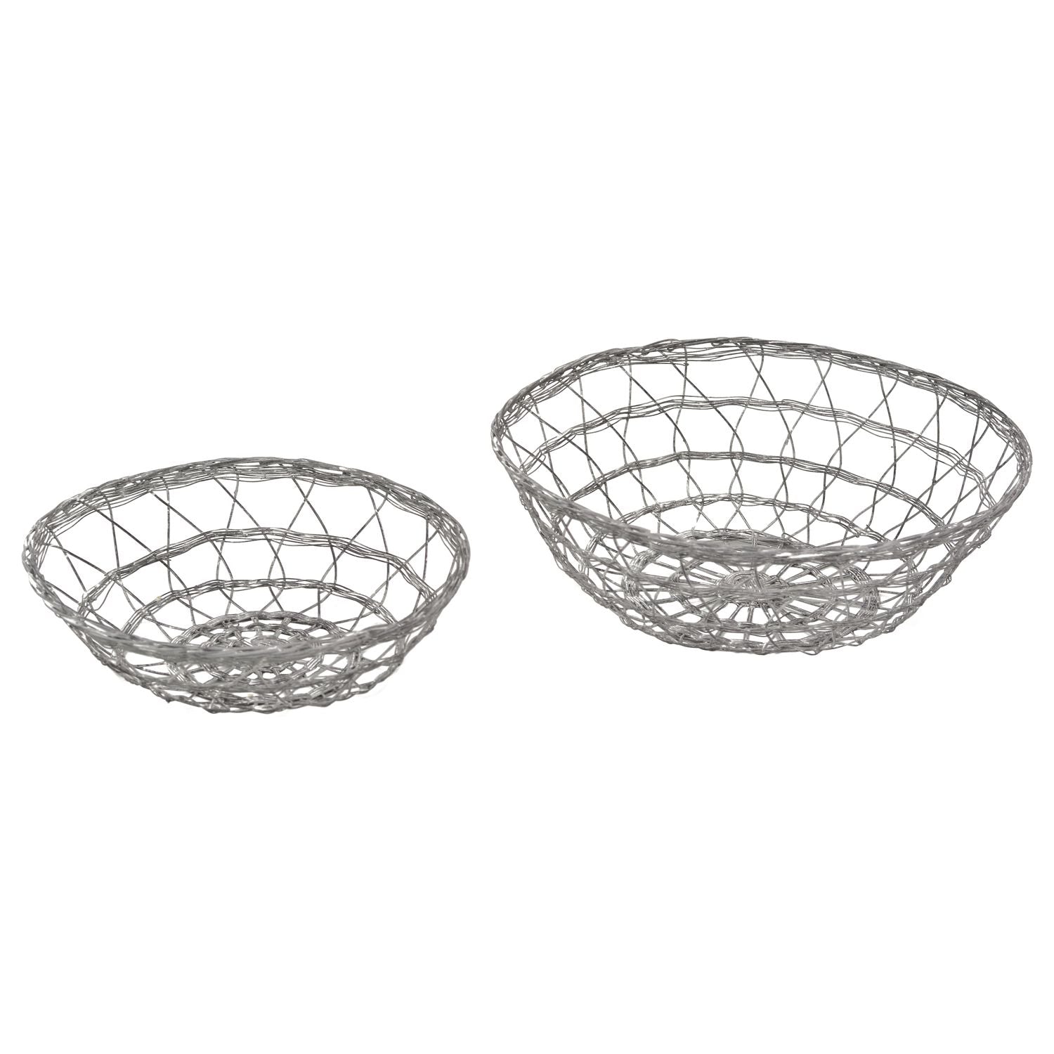 KorbSet/2 WIRE, Metall, 20,5x20,5x5 cm, 25,5x25,5x7 cm