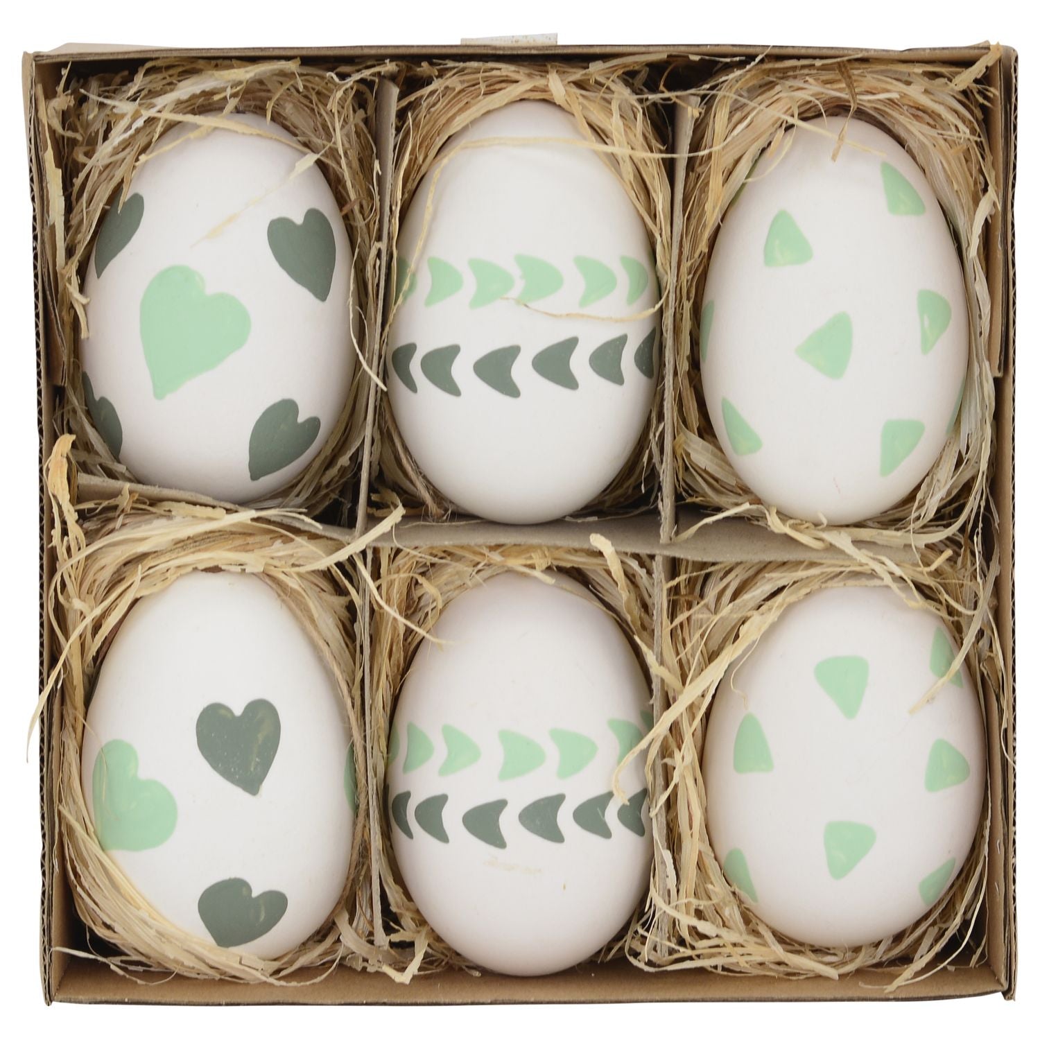 Box mit GänseEiHänger Goog - 6 tlg. - 8x6 cm