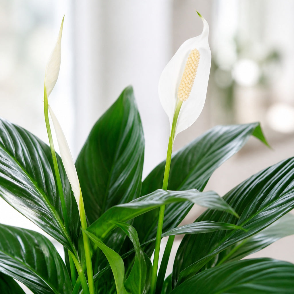 Einblatt 4-8 Blüten/Knospen - Spathiphyllum - Höhe ca. 70 cm, Topf-Ø 17 cm