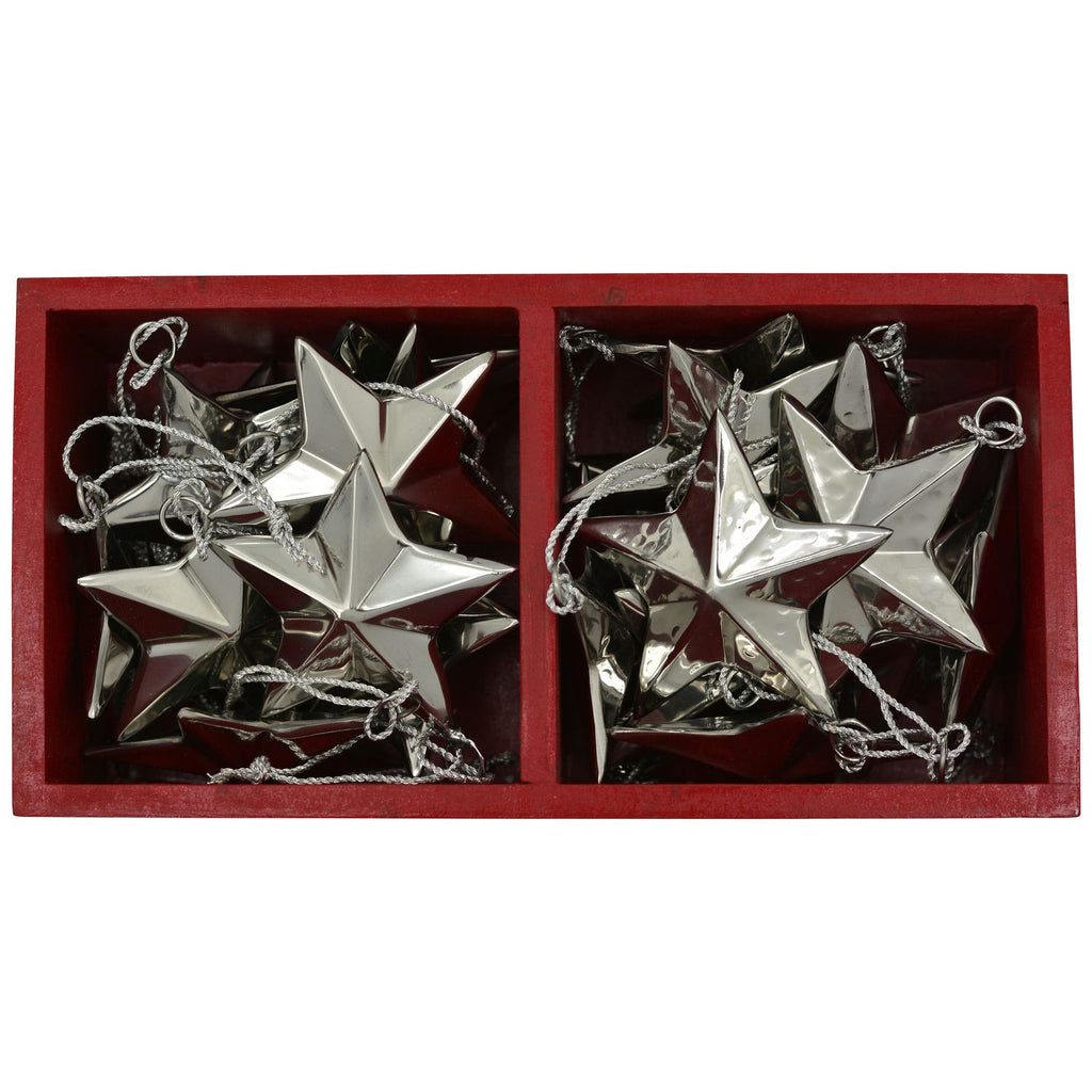 Box mit 24 x SternHänger SuArt - Edelstahl - 7,5 cm