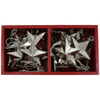 Box mit 24 x SternHänger SuArt - Edelstahl - 7,5 cm