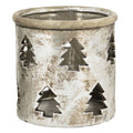 Windlight ArgenT - argent - Grès - 13x13x13 cm