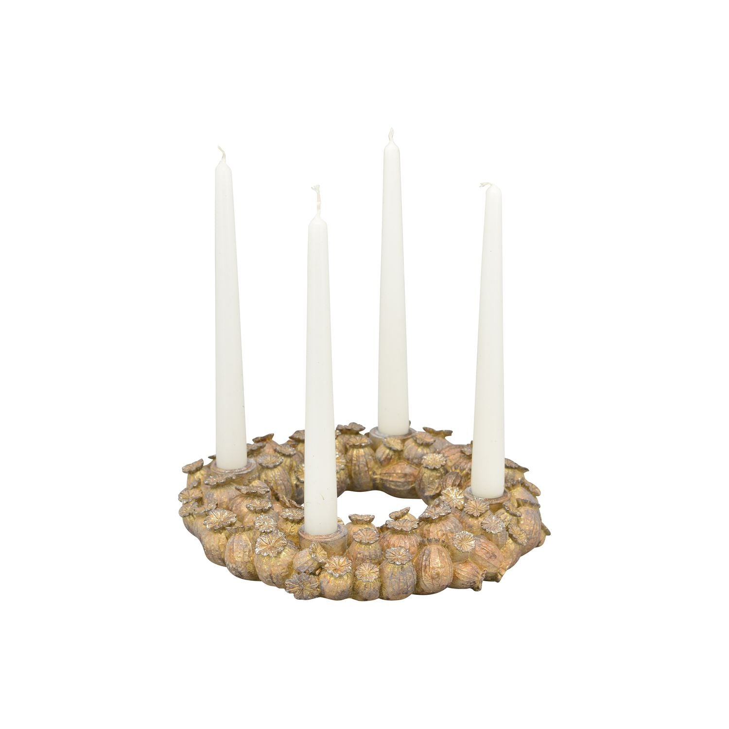 KerzenHalter Lilian  - gold - Polyresin - 26x26x5cm