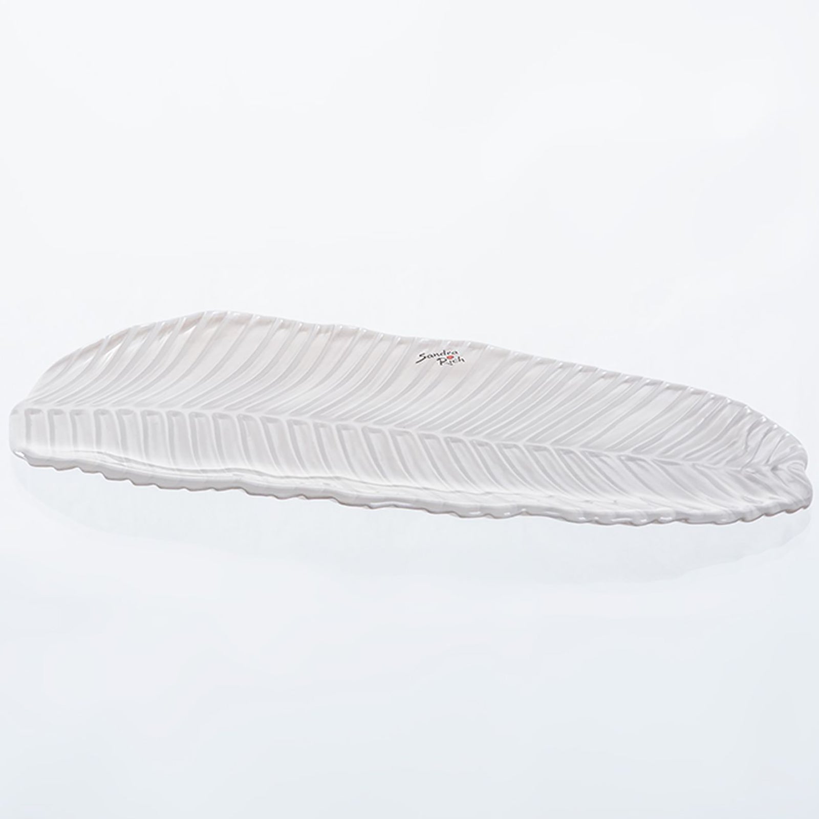 BANANO rectangular plate - weiß - 10x37x2cm - Glas