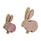 Hasen Dost - pink - Holz/Glas - 10 cm