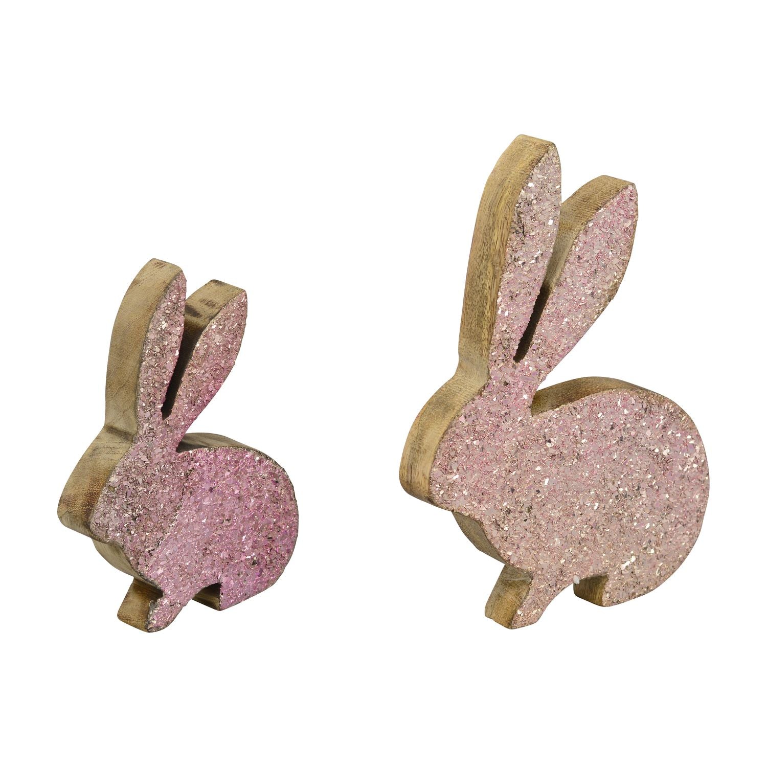 Hasen Dost - pink - Holz/Glas - 10 cm