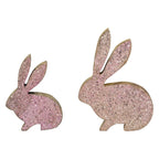 Hasen Dost - pink - Holz/Glas - 10 cm