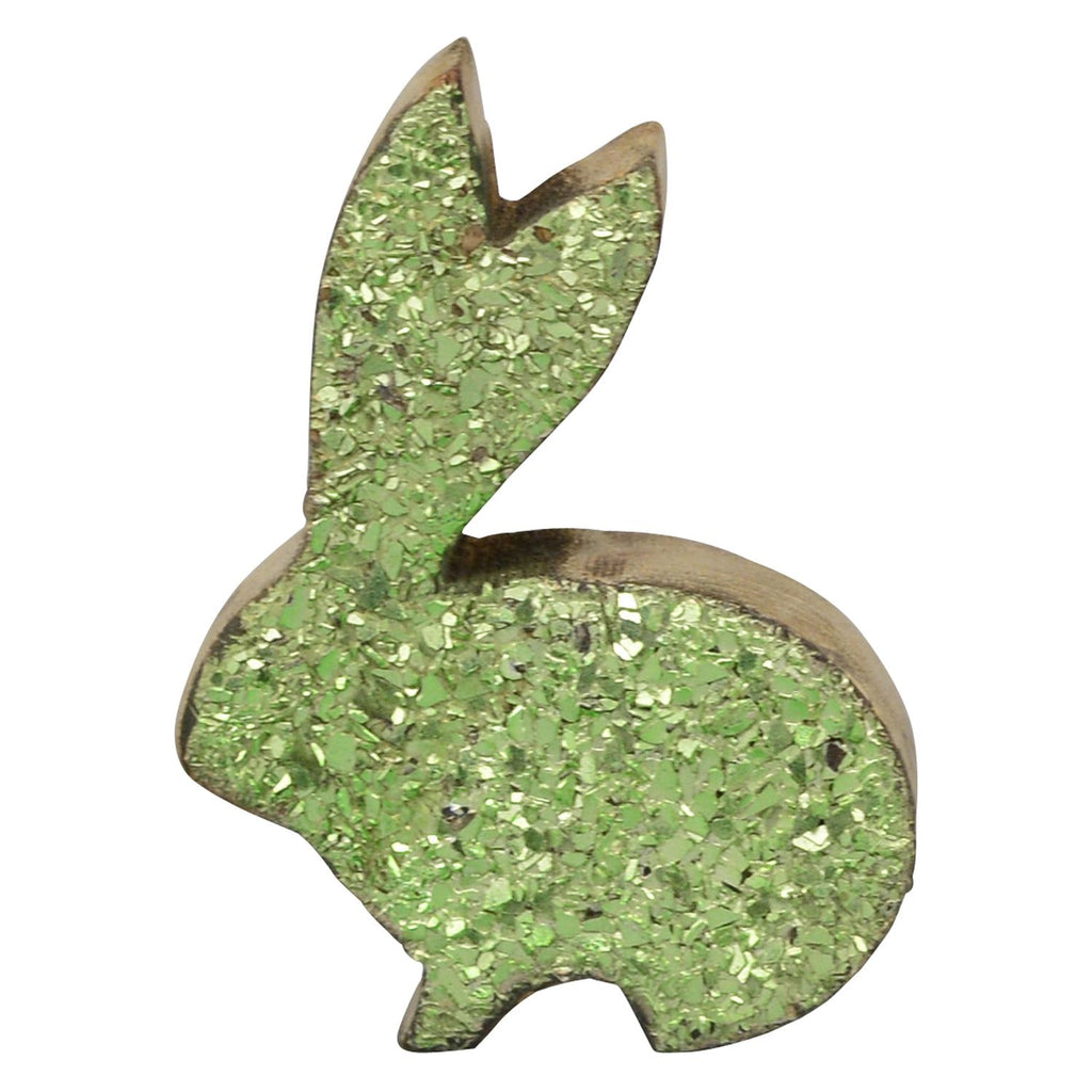 Hasen Dost - grün - Holz/Glas - 10 cm