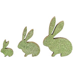 Hasen Dost - grün - Holz/Glas - 10 cm