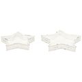 Tablett Set/2 ClairBlanc - weiß - Metall - 25x25x4 cm - 29,5x29,5x5 cm