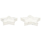 Tablett Set/2 ClairBlanc - weiß - Metall - 25x25x4 cm - 29,5x29,5x5 cm