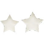 Tablett Set/2 ClairBlanc - weiß - Metall - 25x25x4 cm - 29,5x29,5x5 cm