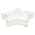 Tablett Set/2 ClairBlanc - weiß - Metall - 25x25x4 cm - 29,5x29,5x5 cm