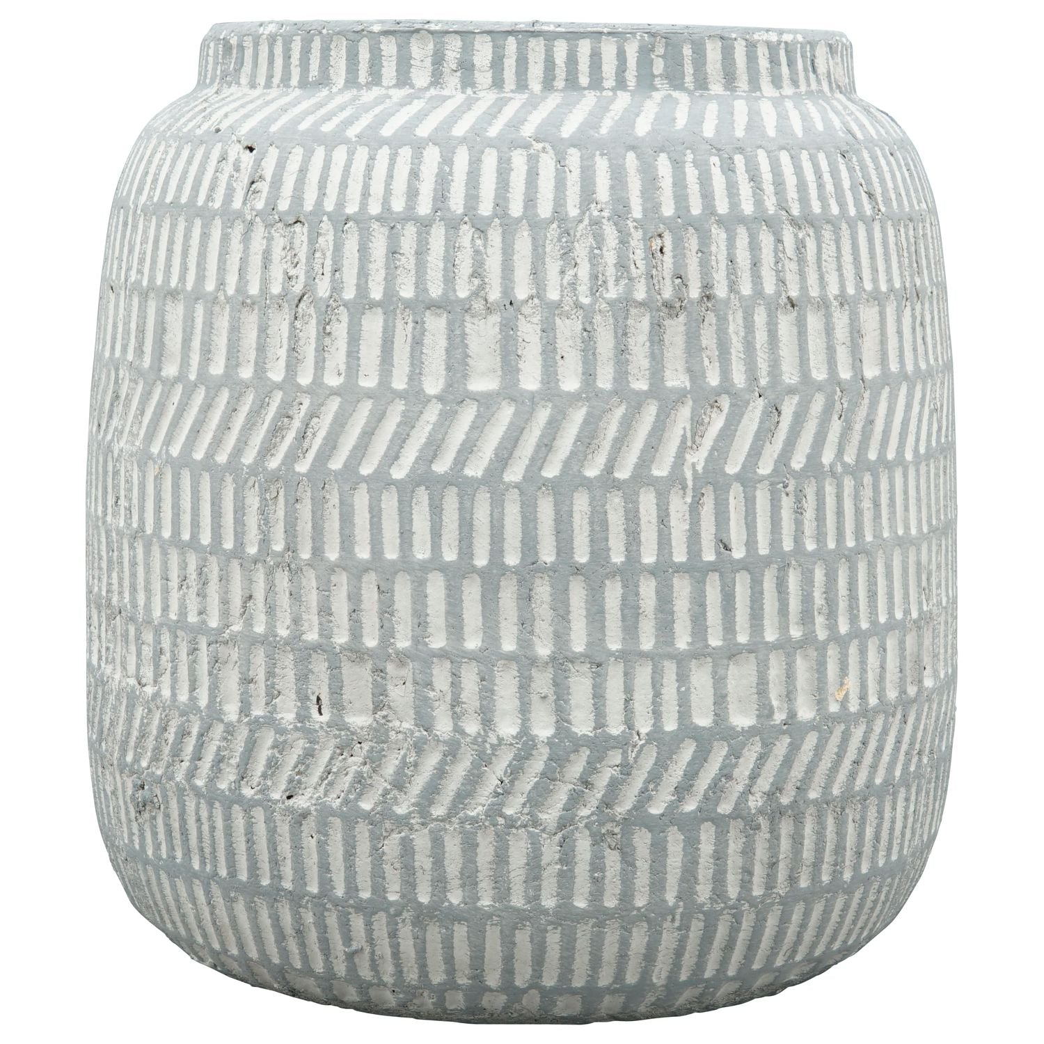 Vase Valo - grau - Keramik - 24,5x24,5x26 cm