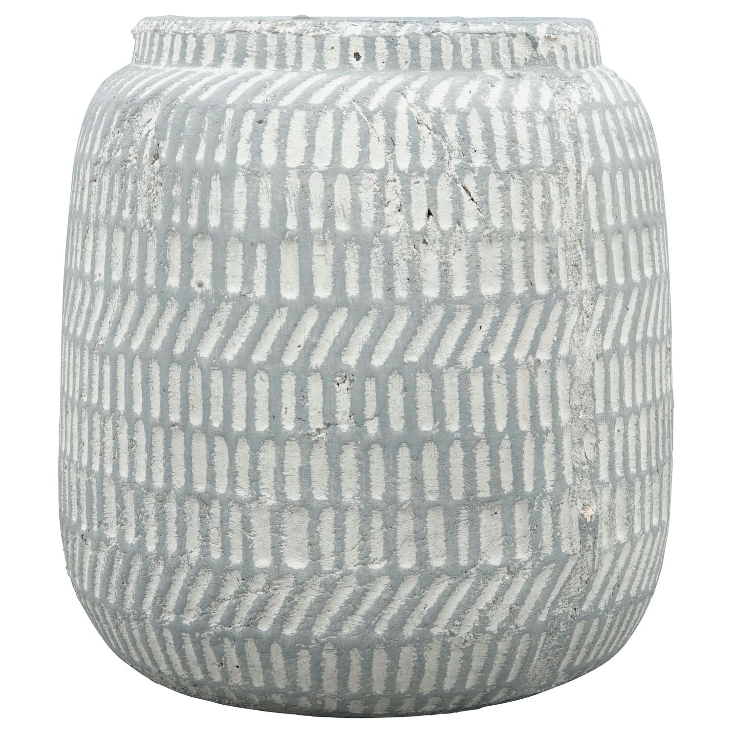 Vase Valo - grau - Keramik - 24,5x24,5x26 cm