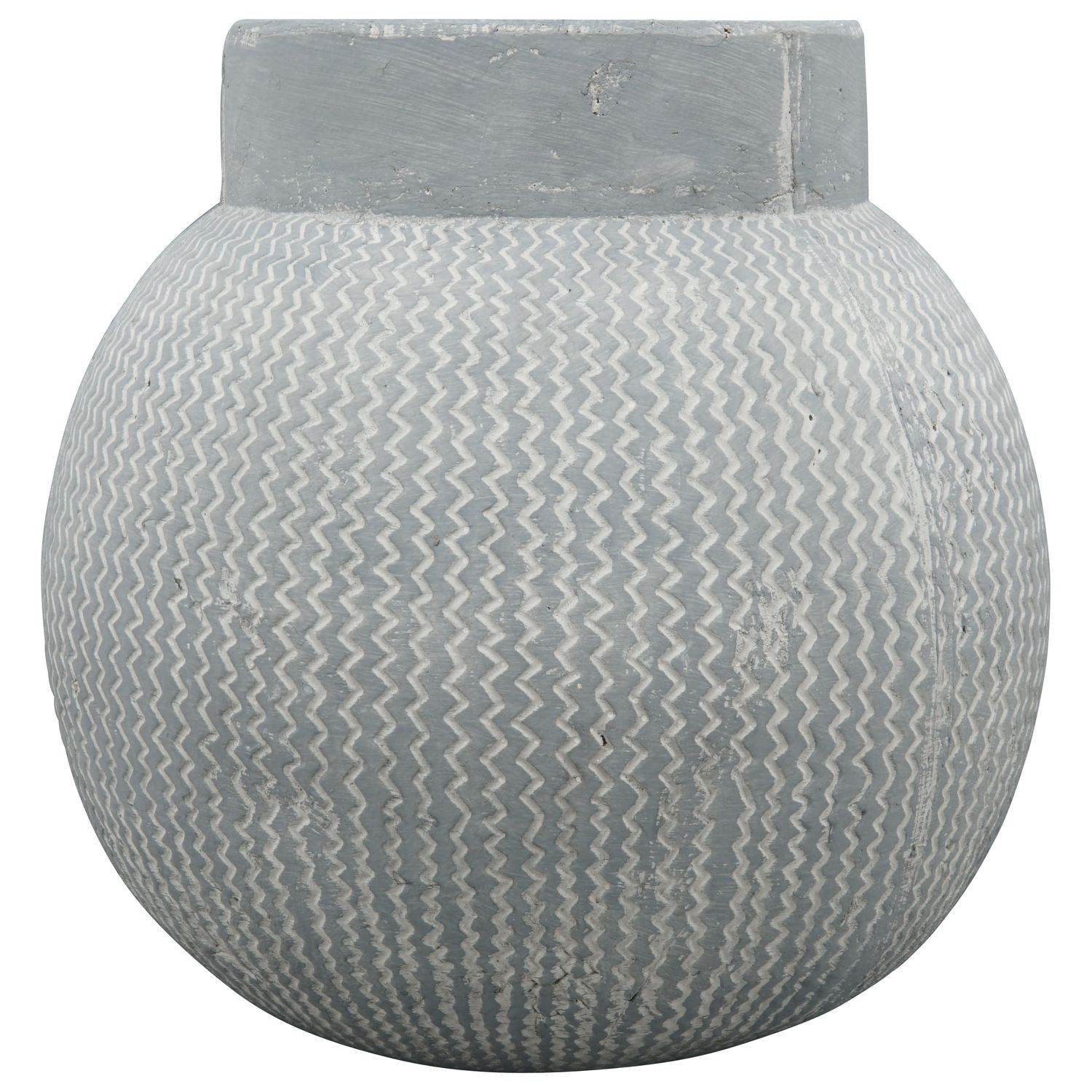 Vase Valo - grau - Zement - 29,5x29,5x29,5 cm
