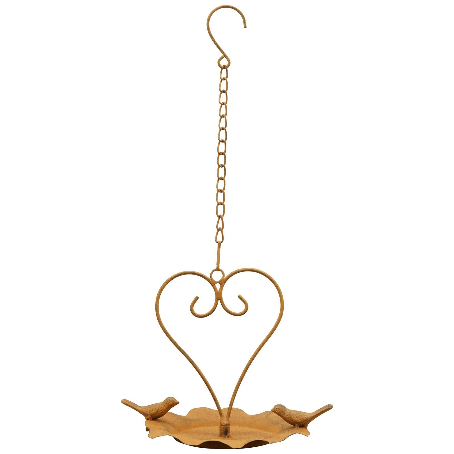Mangeoire à oiseaux ArtFerro - aspect rouillé - métal - 22 x 15 x 46 cm