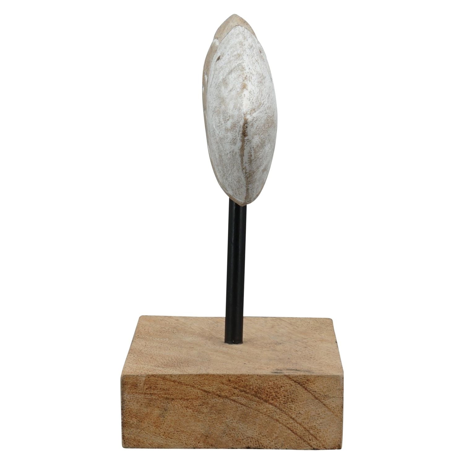 FischSkulptur Artisanal - Holz/Metall - 42x8,5x18,5 cm