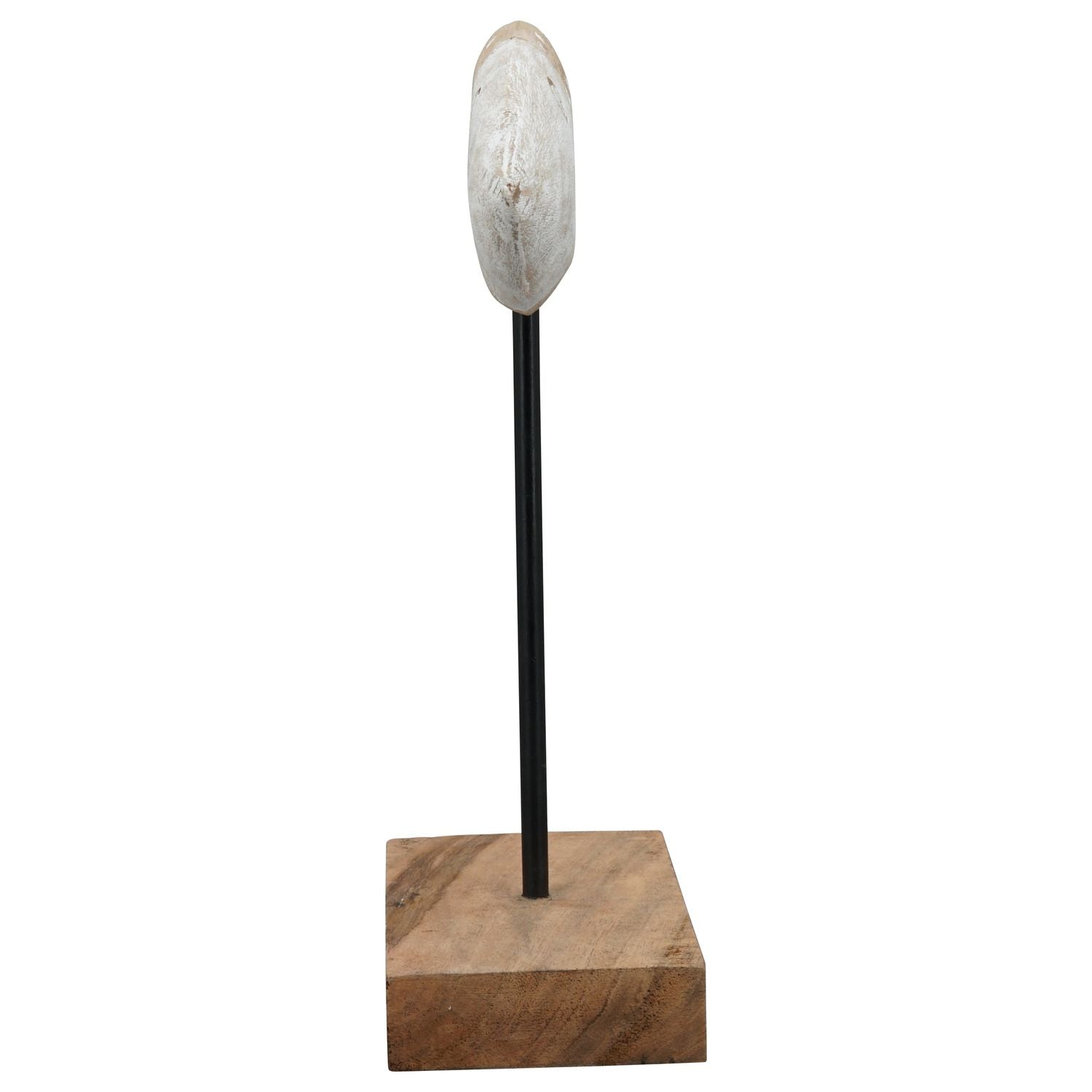 FischSkulptur Artisanal - Holz/Metall - 46x9x30 cm