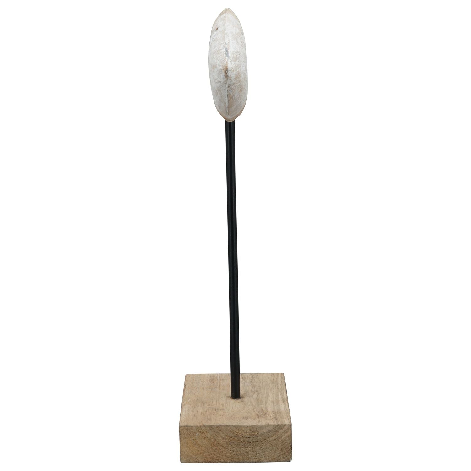 FischSkulptur Artisanal - Holz/Metall - 53,5x9x39 cm