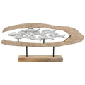 FischSkulptur Artisanal - Holz/Polyresin - 70x9x31 cm
