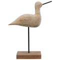 VogelSkulptur Artisanal - Holz/Metall - 31x9x36 cm