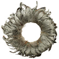 Kranz FedeR - silber - Feder - 30x30x3,5 cm