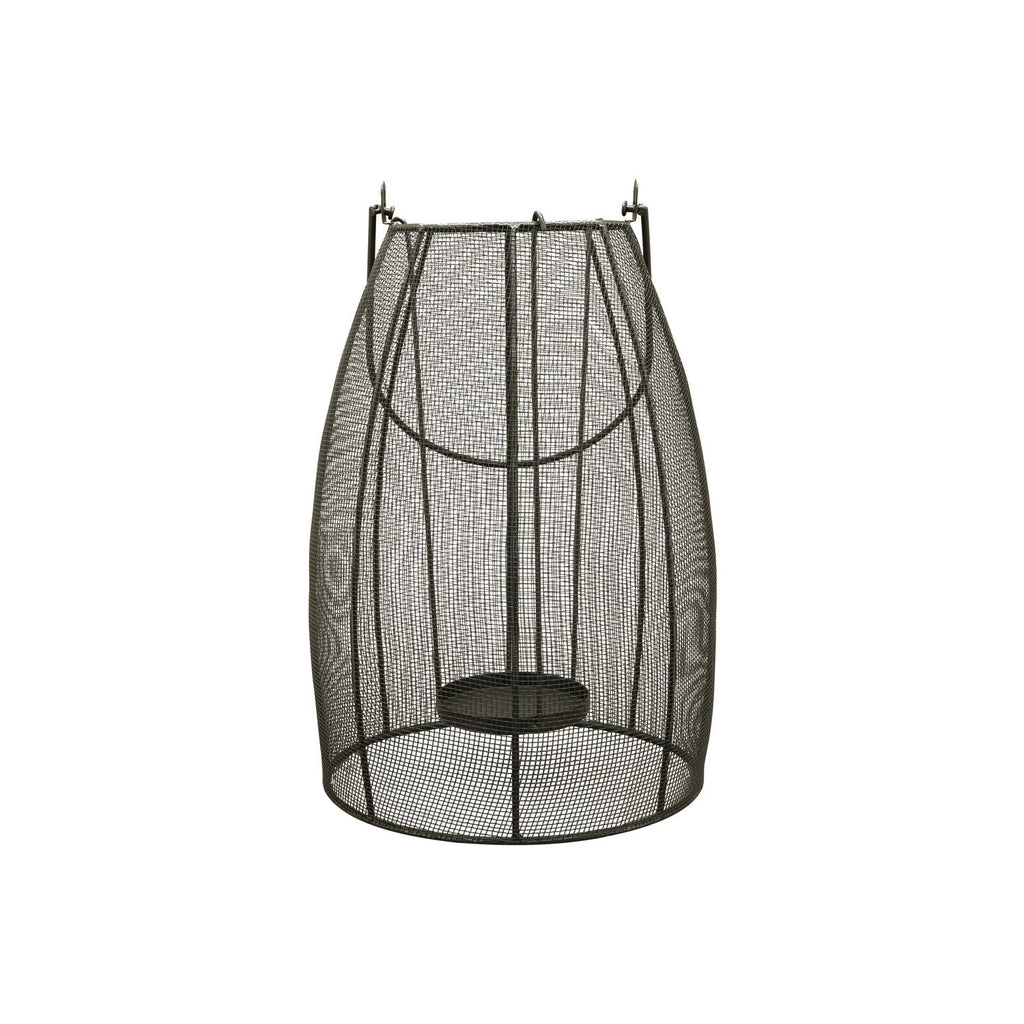 Laterne Sobre - schwarz - Metall - 25x25x60 cm