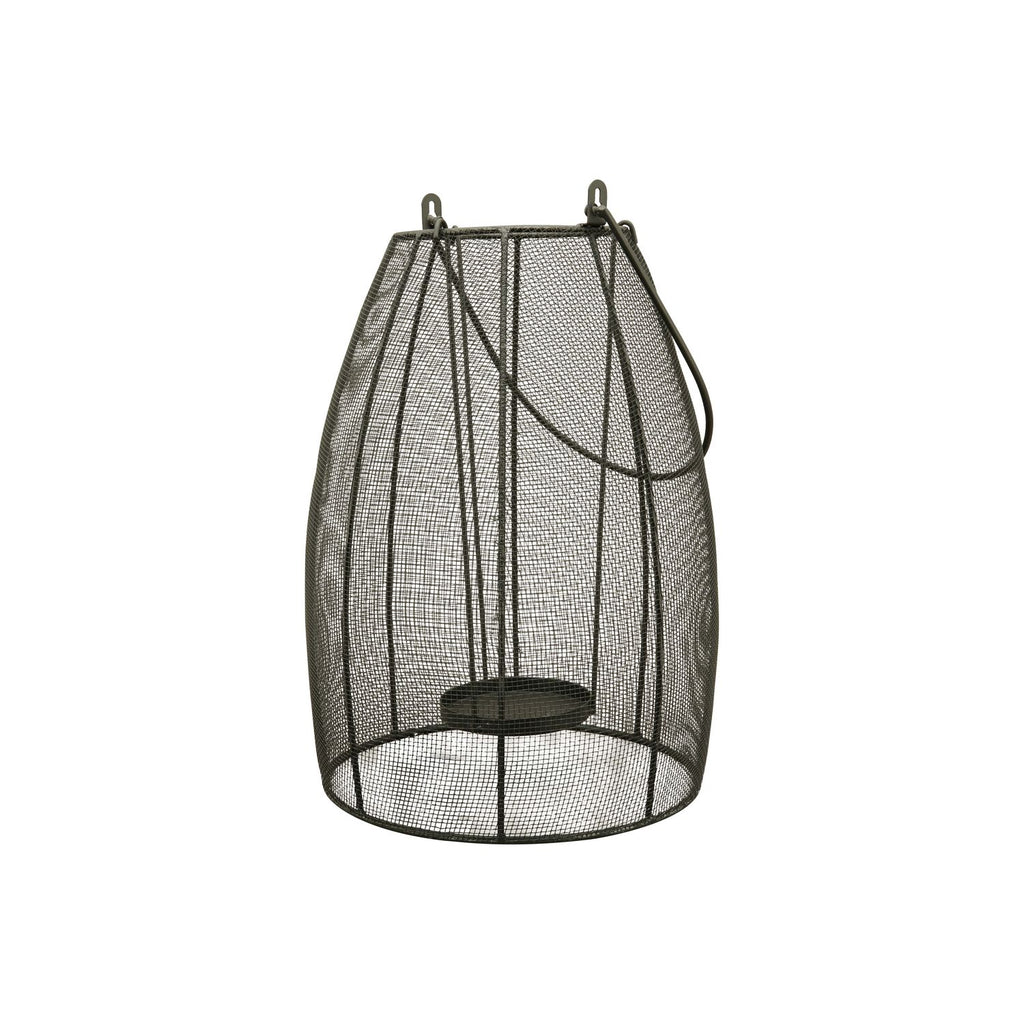 Laterne Sobre - schwarz - Metall - 25x25x60 cm