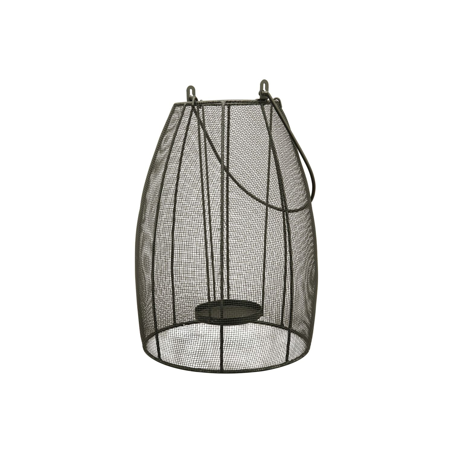 Laterne Sobre - schwarz - Metall - 25x25x60 cm