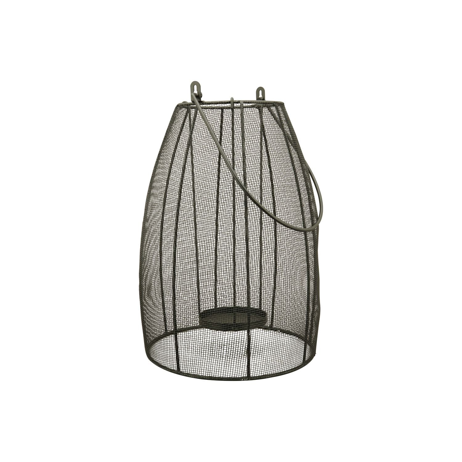 Laterne Sobre - schwarz - Metall - 25x25x60 cm