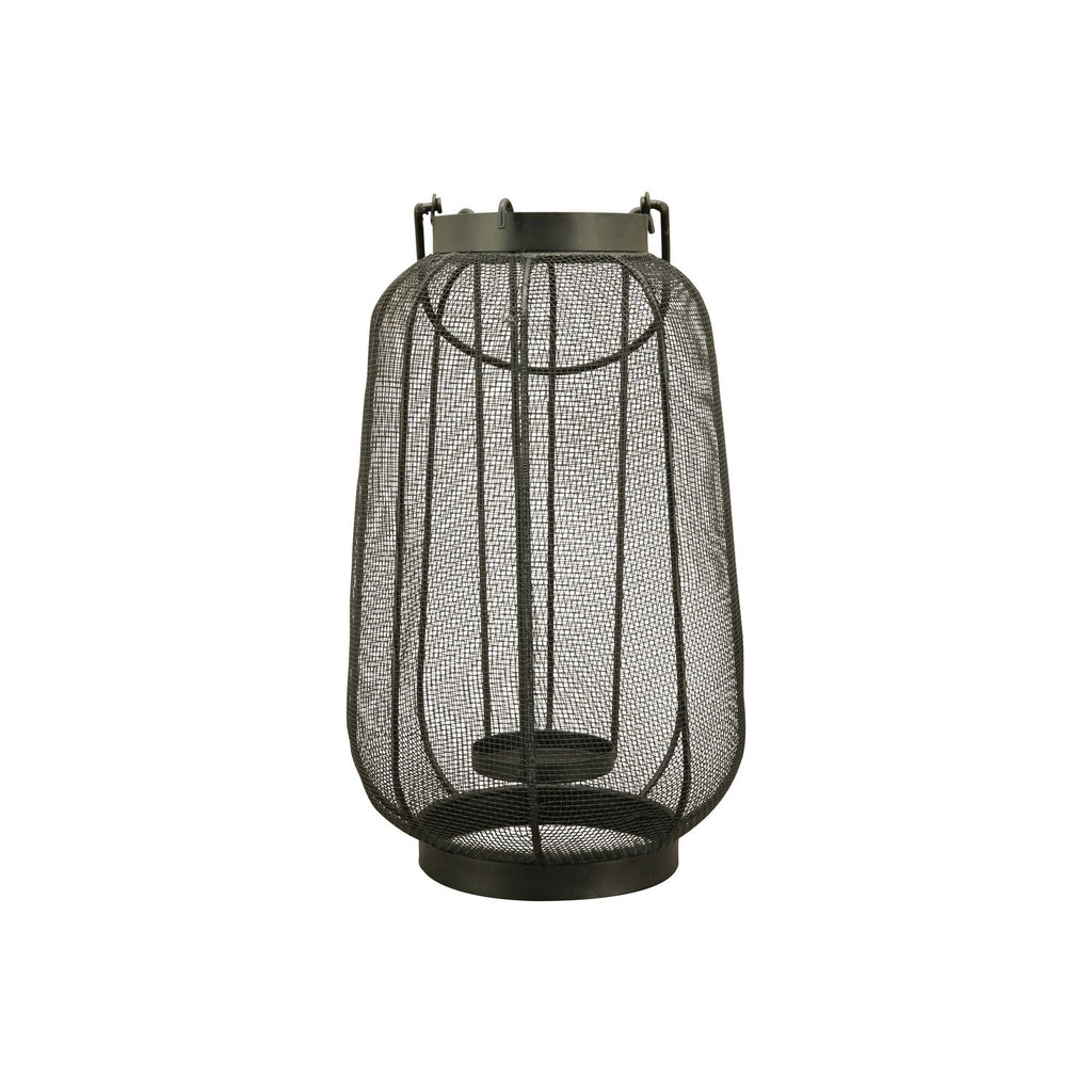 Laterne Sobre - schwarz - Metall - 20x20x51 cm