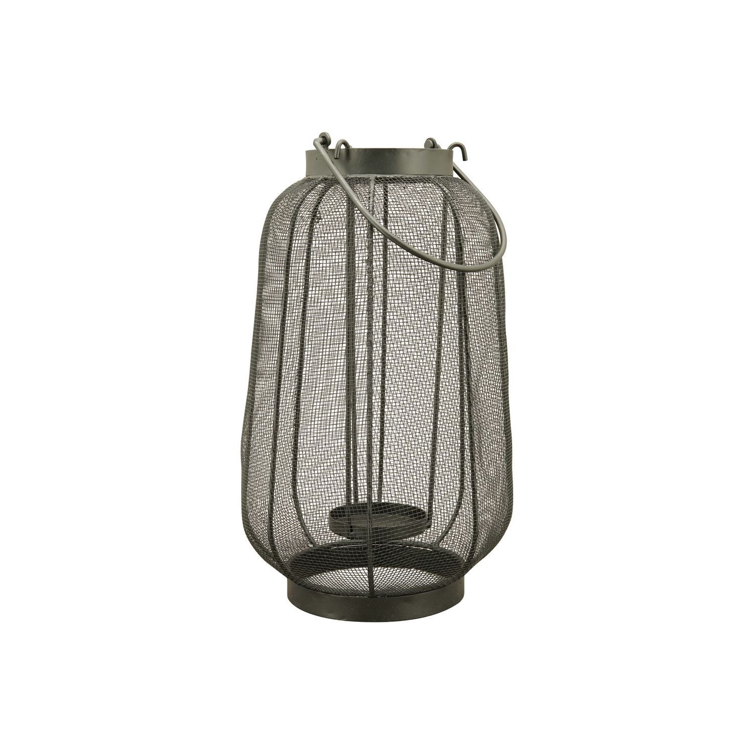 Laterne Sobre - schwarz - Metall - 20x20x51 cm