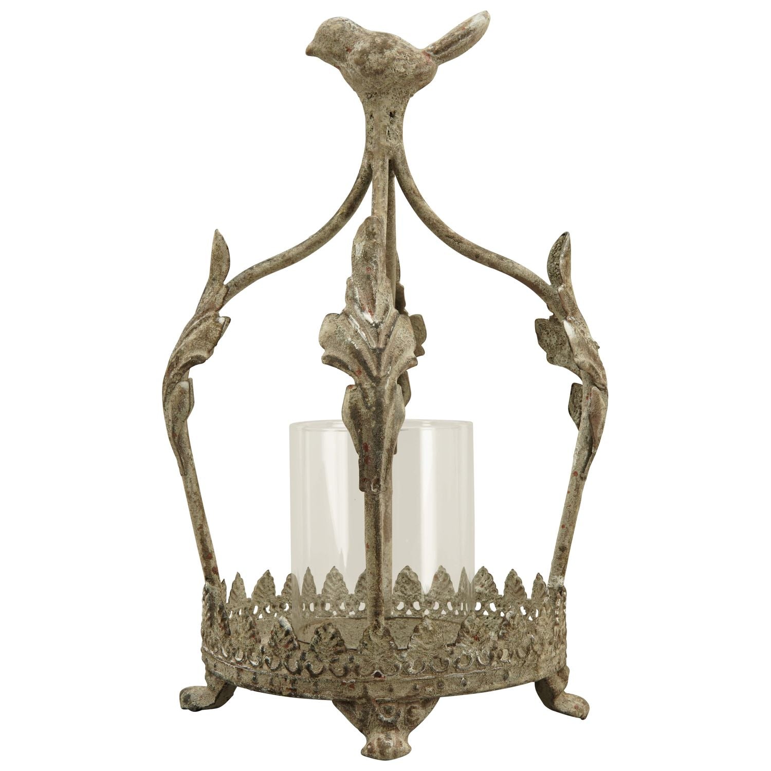 Krone Windlicht ArtFerro - Metall/Glas - 14x12x22,5 cm