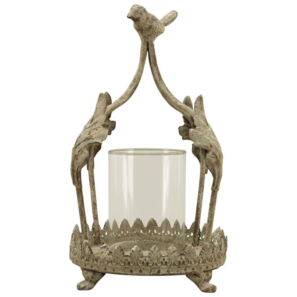 Krone Windlicht ArtFerro - Metall/Glas - 16x14x24 cm