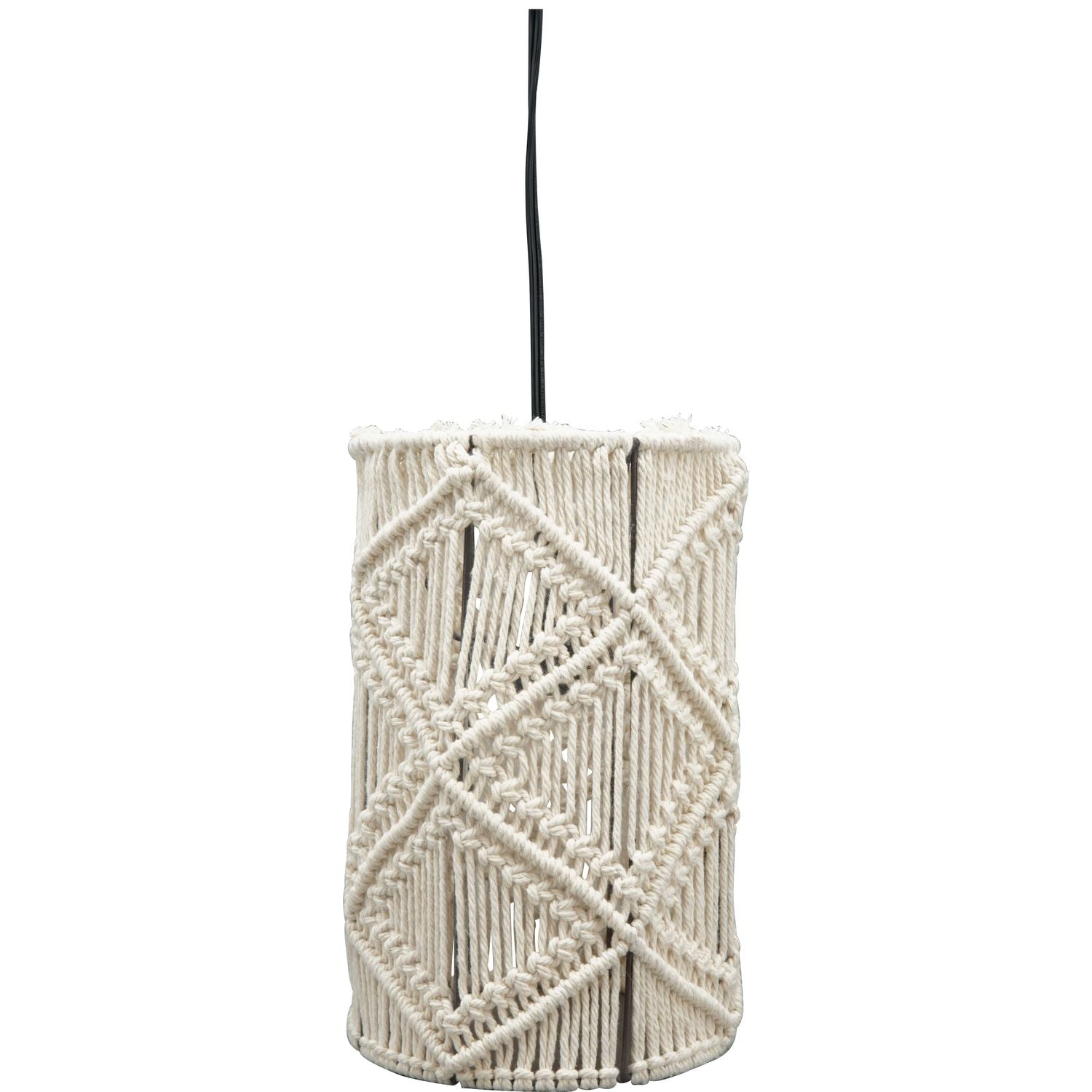 Lampe SWILL - Baumwolle Seil/Metall - 18x18x28 cm