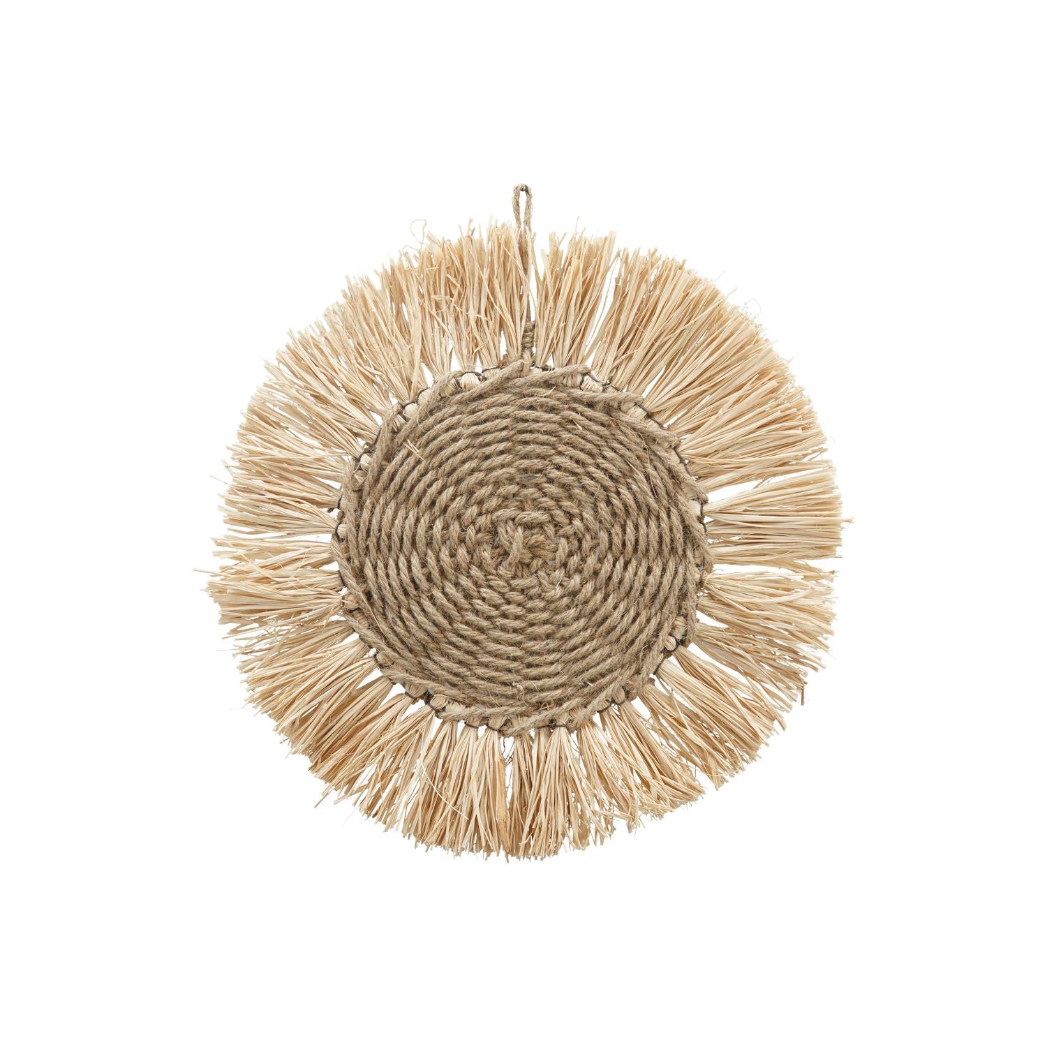 Wandhänger SWILL - Baumwolle Seil/Gras - 38x38x2 cm