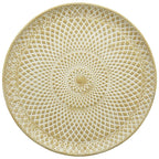 Tray set/3 Doré - metal - 49x49x4 cm/55x55x4 cm/61x61x4 cm