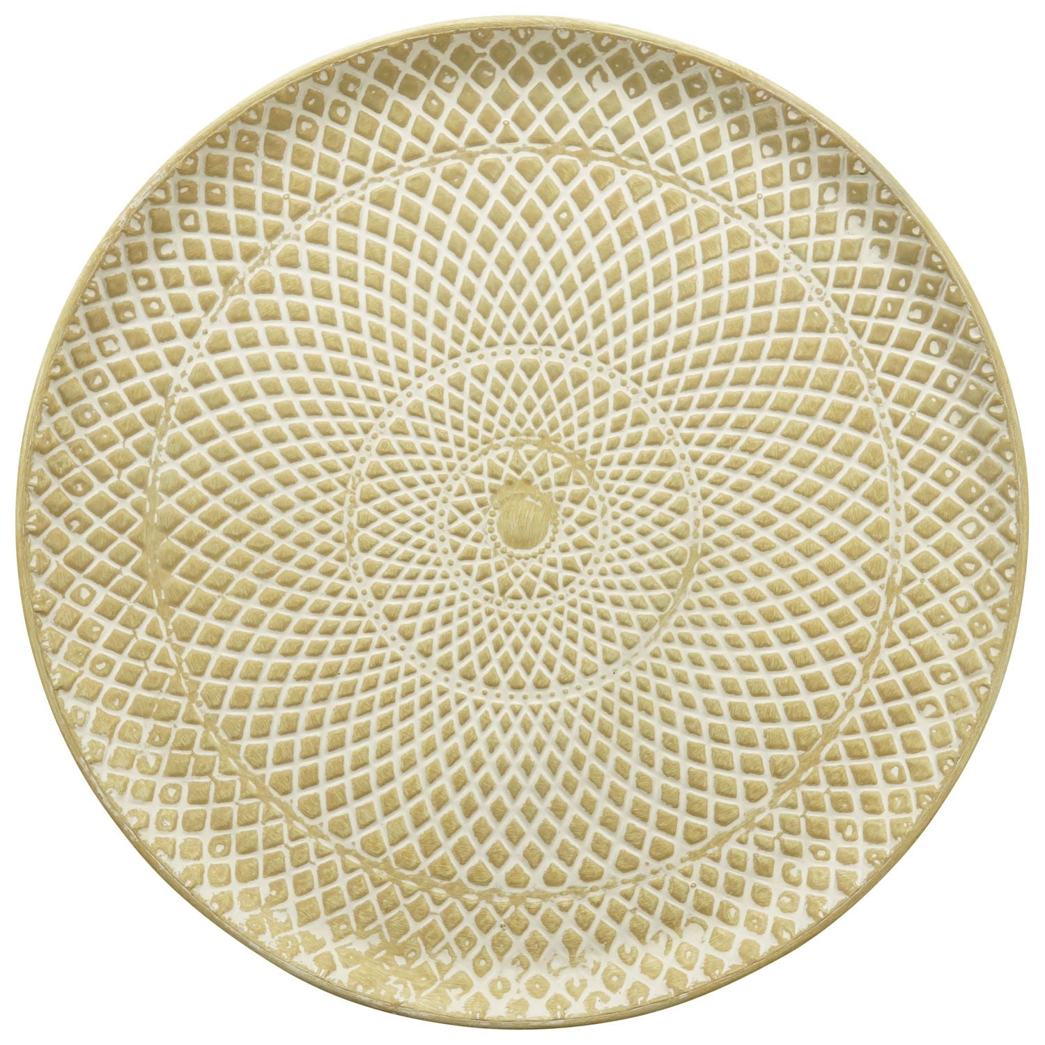 Tray set/3 Doré - metal - 49x49x4 cm/55x55x4 cm/61x61x4 cm