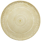 Tray set/3 Doré - metal - 49x49x4 cm/55x55x4 cm/61x61x4 cm