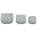 Korb Set/3 SAC - grau - 16x16x16 cm/20x20x20 cm/23x23x23 cm