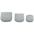 Korb Set/3 SAC - grau - 16x16x16 cm/20x20x20 cm/23x23x23 cm