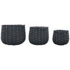 Korb Set/3 SAC - schwarz - 16x16x16 cm/20x20x20 cm/23x23x23 cm