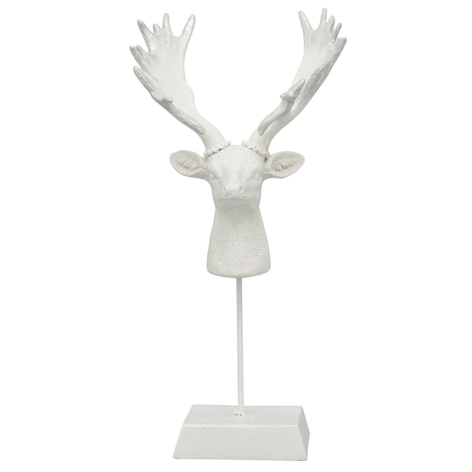 RentierKopf Lilian - weiß - Polyresin - 15x10,5x30,5 cm