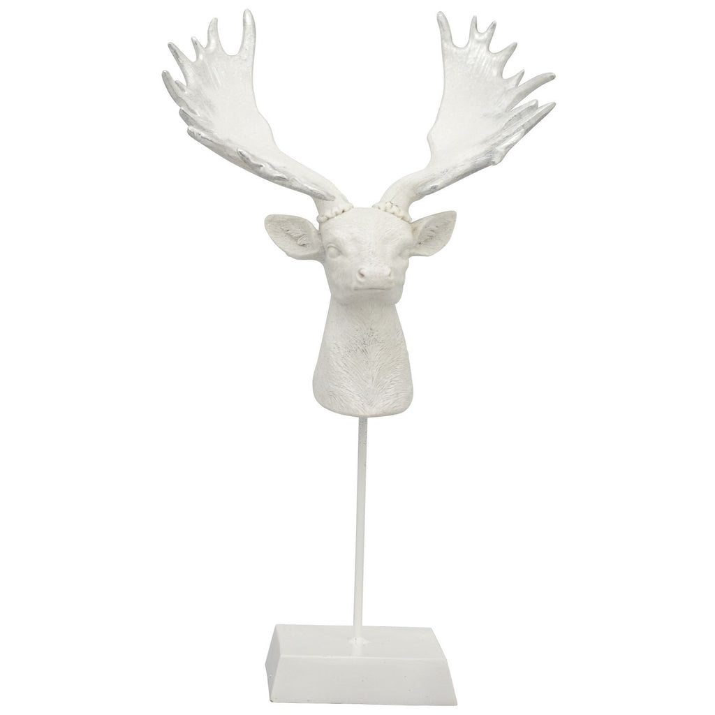 RentierKopf Lilian - weiß - Polyresin - 22x15,5x38 cm