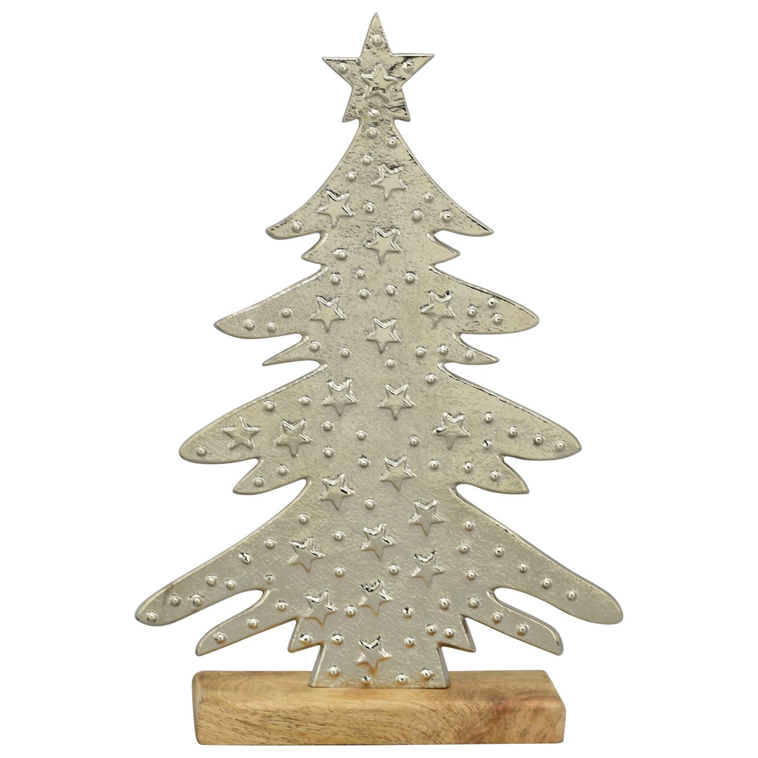 Baum Puri - Holz/Aluminium - 20,5x5x30,5 cm